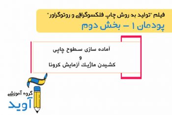 فیلم آموزش آماده‌سازی سطوح چاپی و کشیدن ماژیک آزمایش کرونا