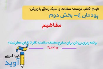 فیلم آموزش آشنایی با برنامه ریزی ورزش برای افراد دارای معلولیت (بخش دوم) – پایه دوازدهم (پودمان چهارم)