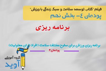 فیلم آموزش برنامه ریزی ورزش برای افراد معلول – پایه دوازدهم (پودمان چهارم)